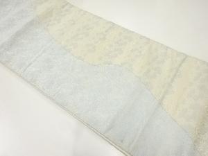 切り嵌め草花模様織出し袋帯